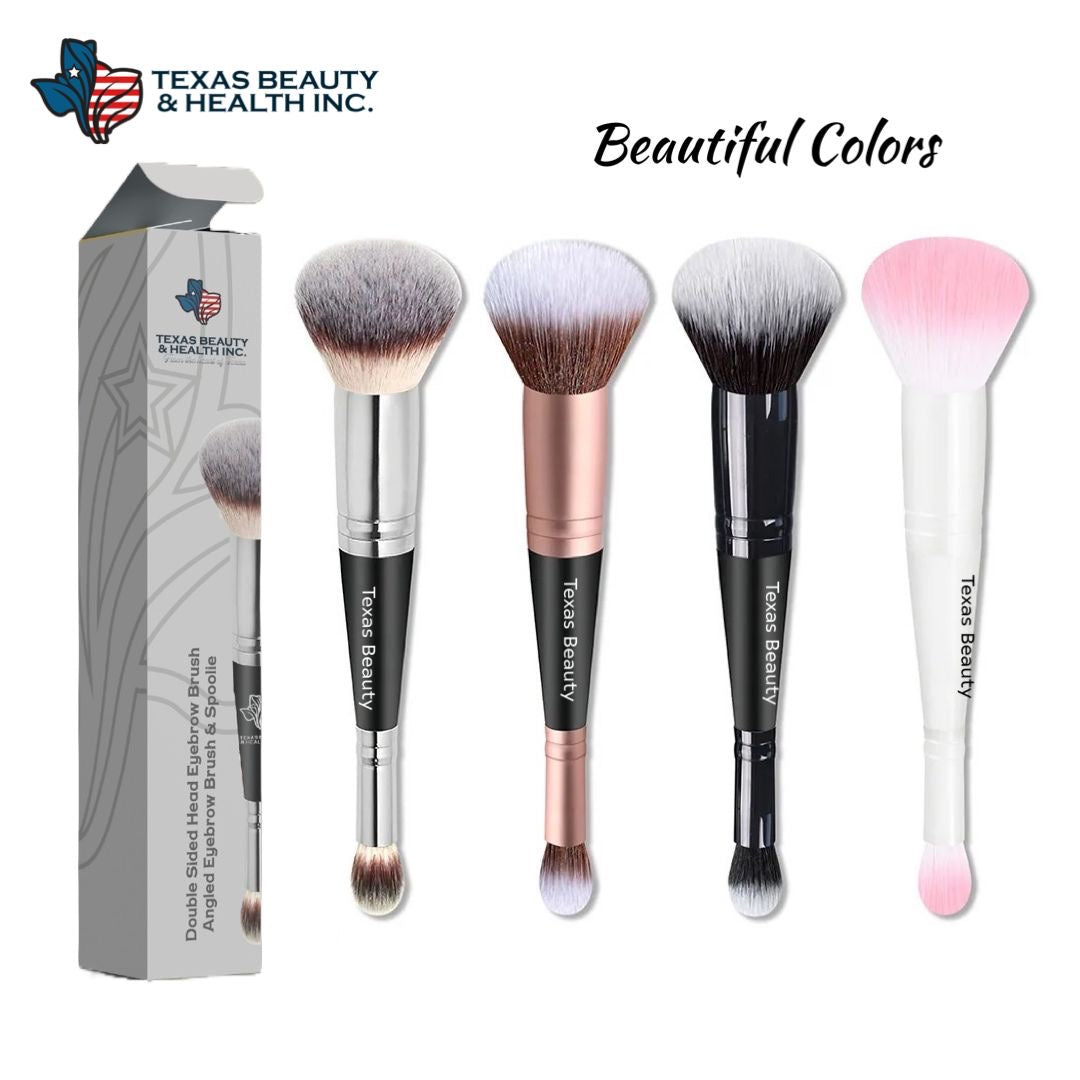 Double Ended Foundation Brush for Flawless Makeup Application | Perfect for Liquid, Cream, & Powder | Ideal for Concealer and Blending