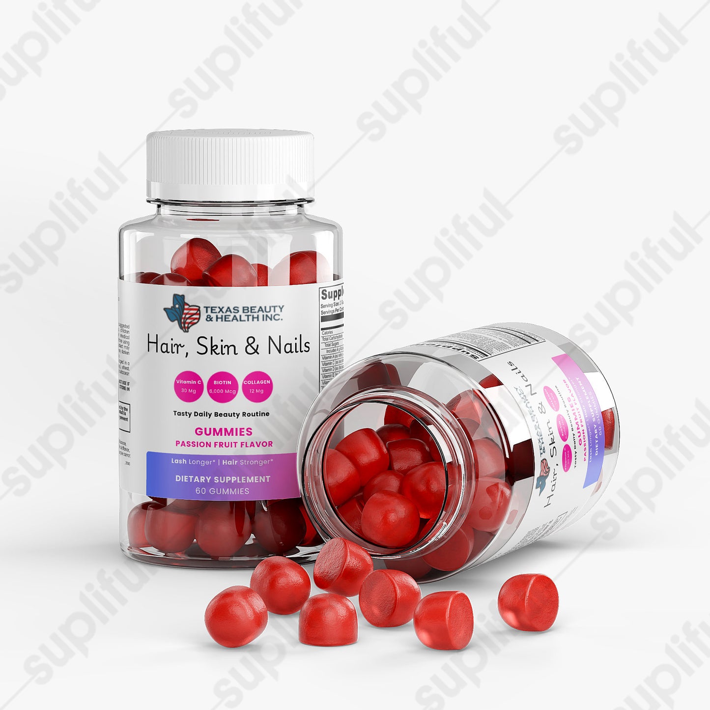 Hair, Skin & Nails Gummies with Collagen & Biotin – Beauty Support for Women