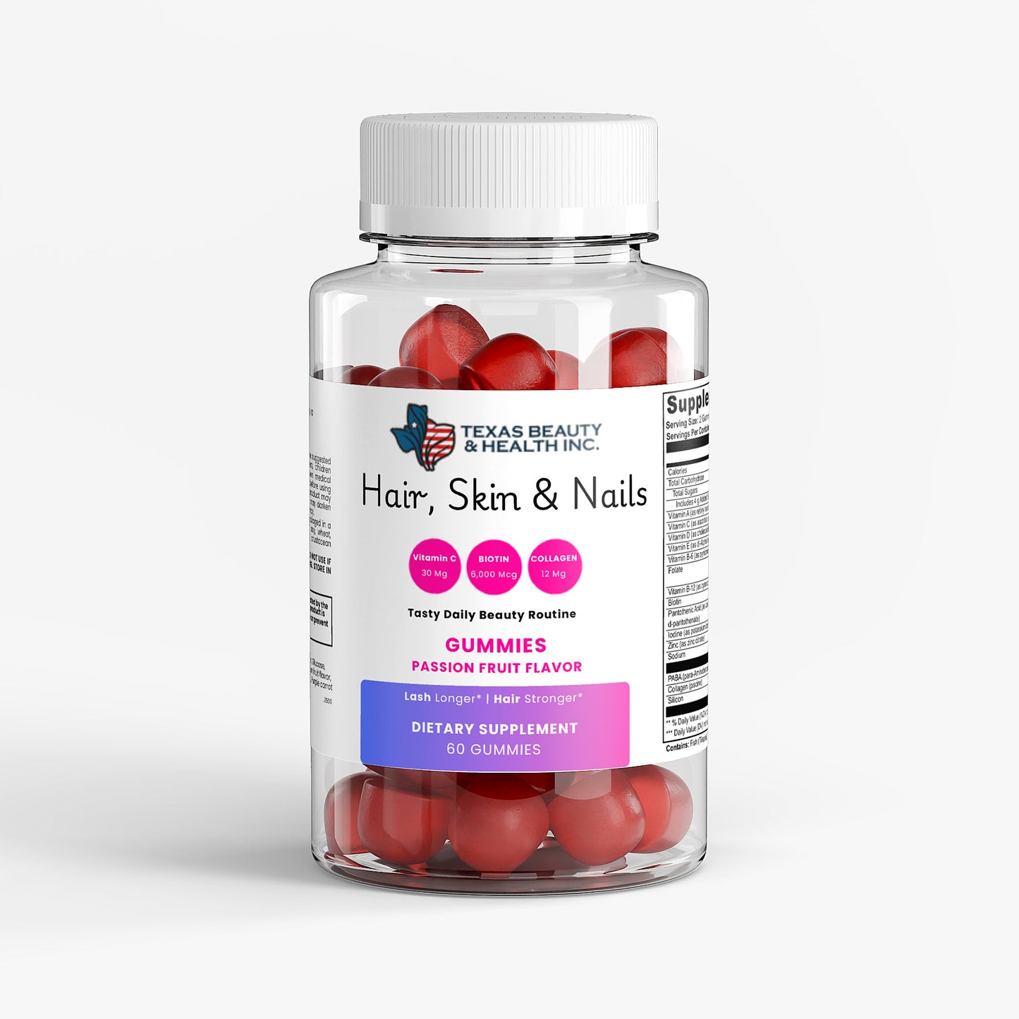 Hair, Skin & Nails Gummies with Collagen & Biotin – Beauty Support for Women