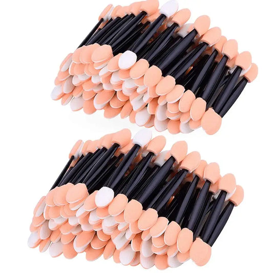 200 Pack Disposable Eyeshadow Brush Sponge Tipped Oval Makeup Tool Dual Sides Eyeshadow Brush Cosmetic Applicator | Eye Care