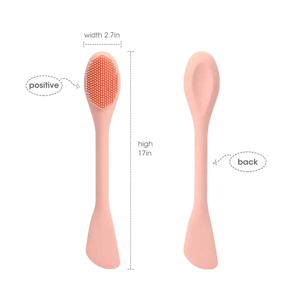 2 PCS Silicone Facial Mud Mask Applicator Brush Clean Tools face mask brush