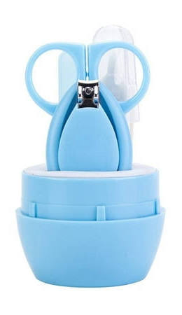 4 Pcs Baby Manicure Set Plastic Stainless Steel Finger Toe Nail Clipper Scissor Cutter Kit Children Kids Nails Care Tool