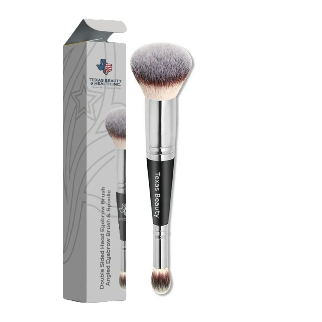 Double Ended Foundation Brush for Flawless Makeup Application | Perfect for Liquid, Cream, & Powder | Ideal for Concealer and Blending