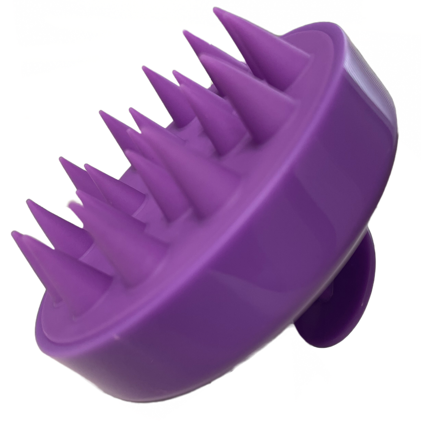Texas Beauty & Health Scalp Massager Shampoo Brush, Massaging Scrubber with Soft Silicone Bristles for Hair Growth Support & Dandruff Removal Purple