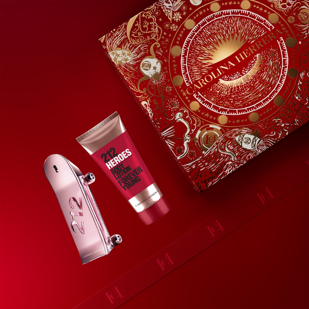 Carolina Herrera 212 Heroes 2 Pc Gift Set for Women 2.7 OZ Eau Du Perfume Spray 3.4 Bl Spr)
