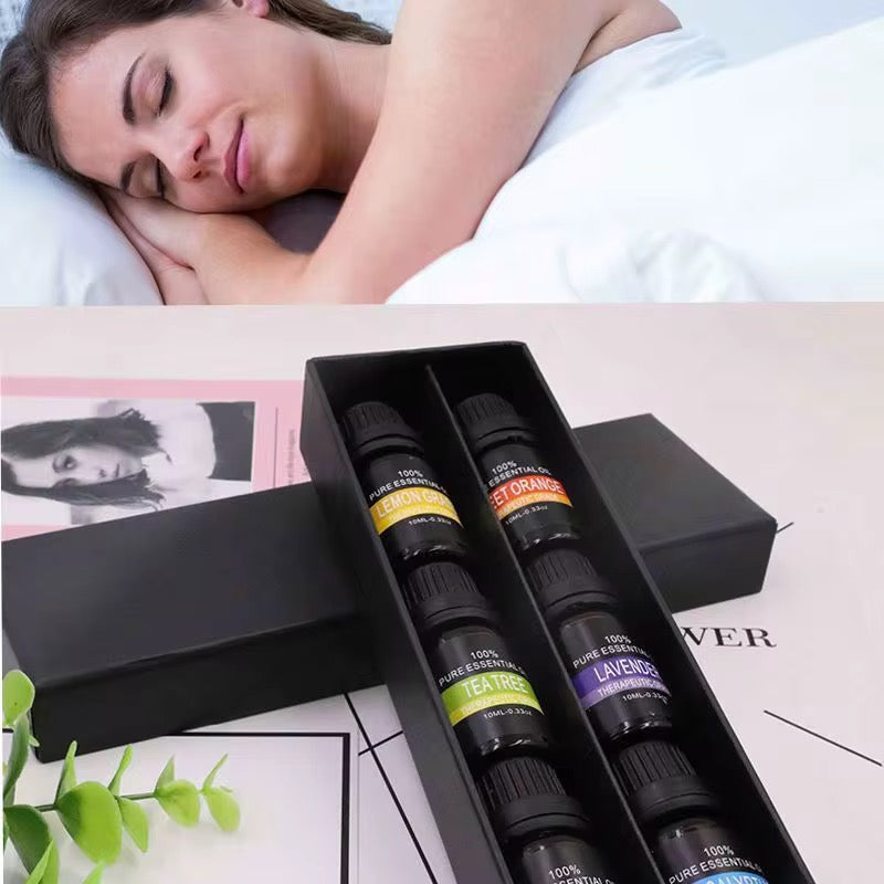 Best 6 Blends Essential Oils Set | Aromatherapy Diffuser Blends Oils for Sleep, Mood, Breathe, Temptation, Feel Good, Stress Relief