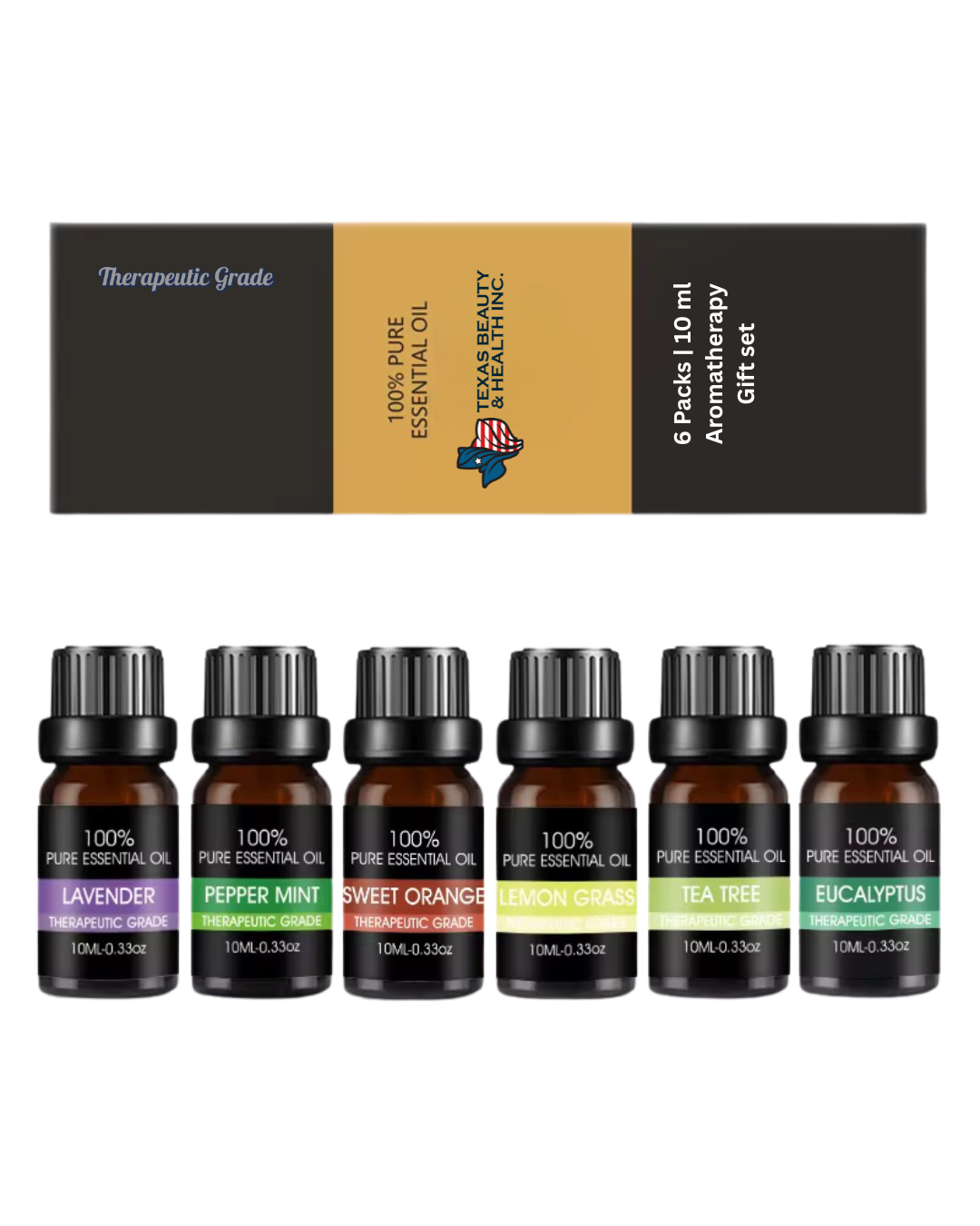 Best 6 Blends Essential Oils Set | Aromatherapy Diffuser Blends Oils for Sleep, Mood, Breathe, Temptation, Feel Good, Stress Relief