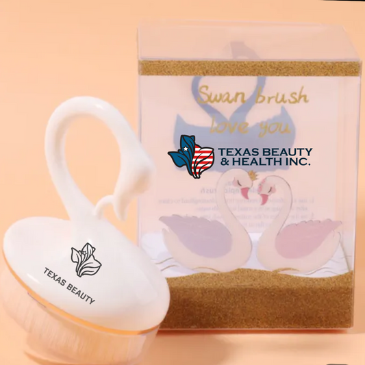 Foundation Brush Goose Neck Flat Top Kabuki Makeup Brush | White Color