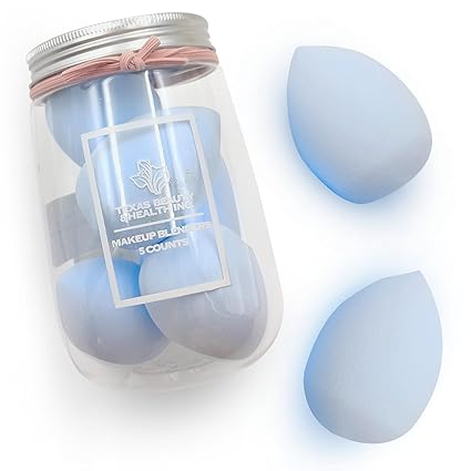 Texas Beauty & Health Makeup Sponges, Foundation Blending, Blue