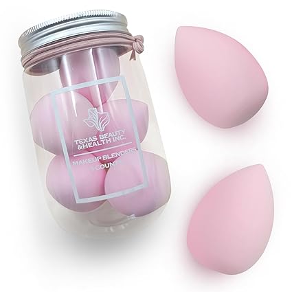 Texas Beauty & Health Makeup Sponges, Foundation Blending, Light-Pink