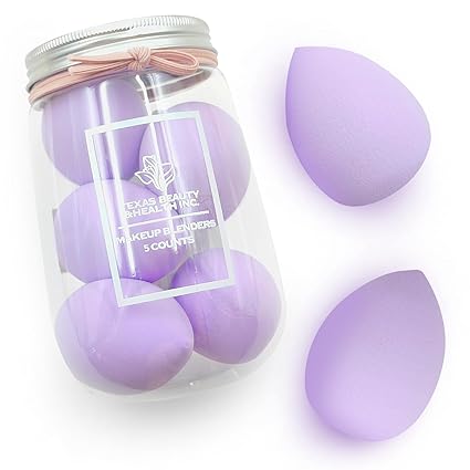 Texas Beauty & Health Makeup Sponges, Foundation Blending, Purple
