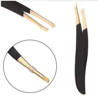 1Pc Professional Stainless Steel Hair Removal Eye Brow Eyebrow Tweezers Clip Gold Women Beauty Makeup Tool