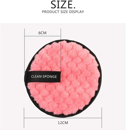 Reusable Make Up Remover Pads Makeup Remover Puff Washable Cotton Double-Sided Face Cleansing Face Eye Cleansing Pads