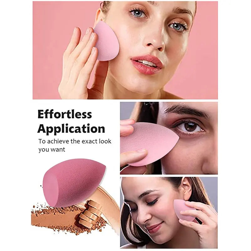 Texas Beauty & Health 8 pcs Super Soft Latex-free Sponge Makeup Blender, Dual Use, Spread and Blend Foundation Pink Color