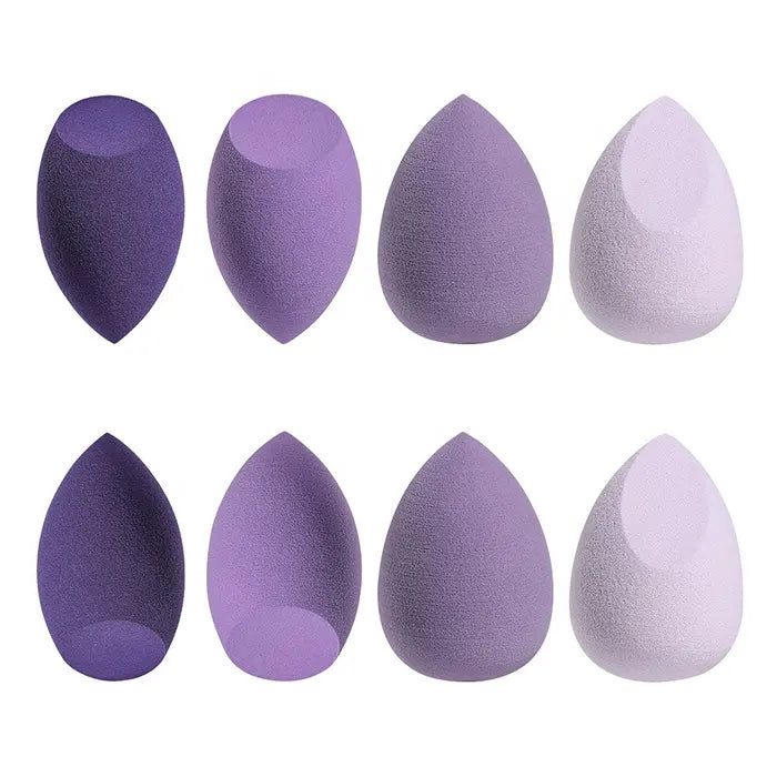 Texas Beauty & Health 8 pcs Super Soft Latex-free Sponge Makeup Blender, Dual Use, Spread and Blend Foundation Purple Color
