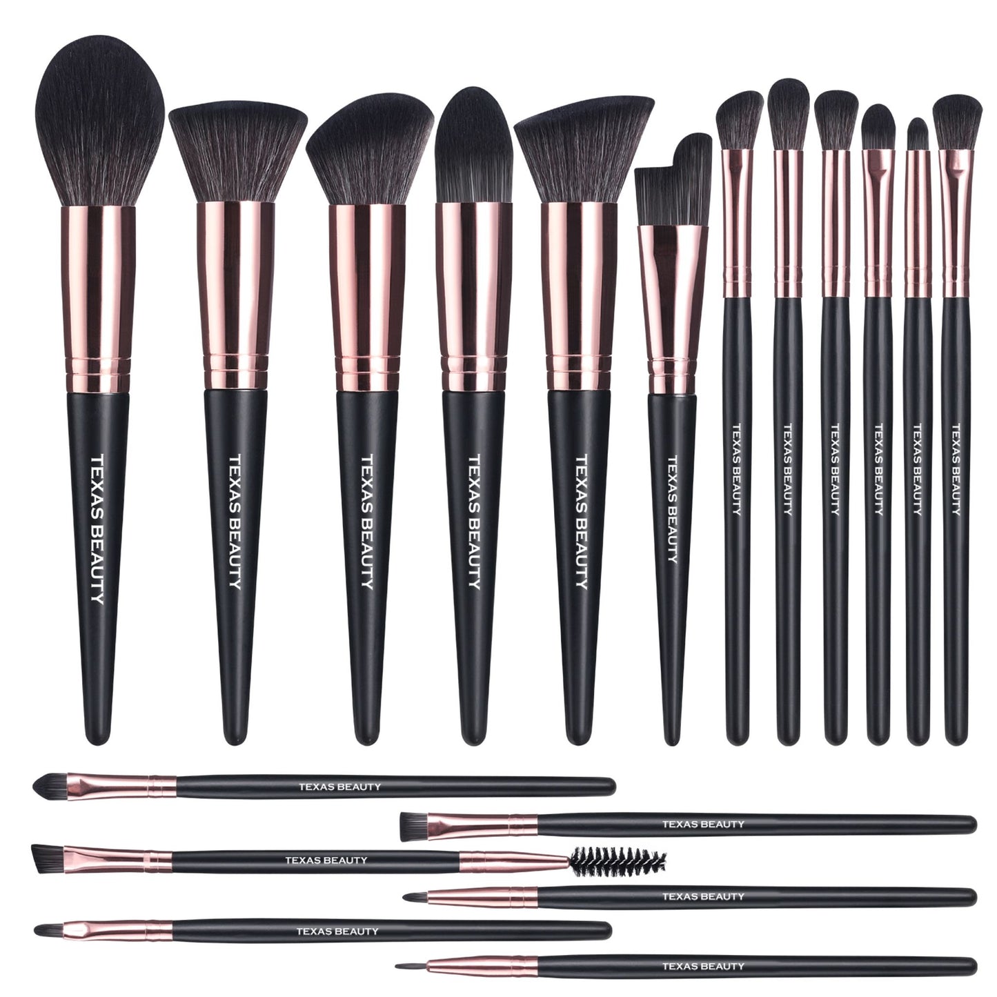 Makeup Brush Set 18 PCS | Black Gold Color Brush Set