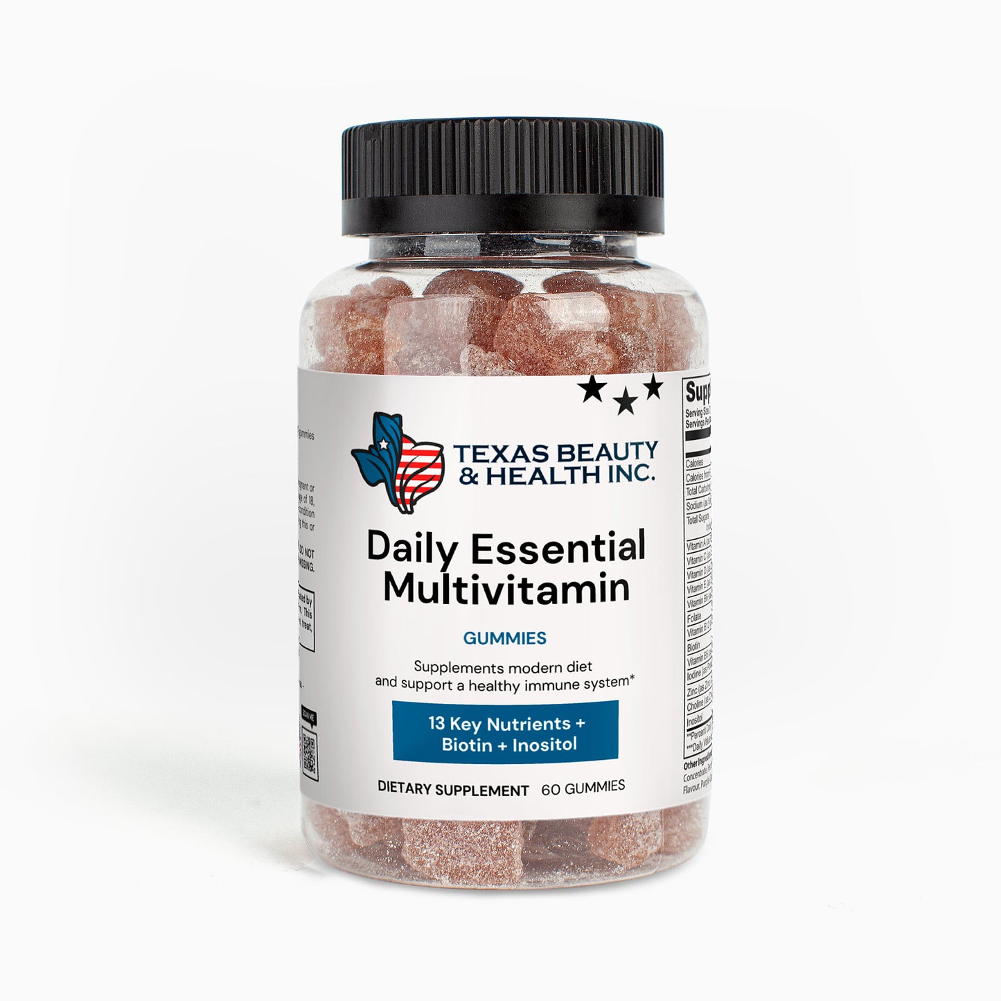Daily Essential Multivitamin Gummies for Adults – Strawberry Flavor – Immune, Energy & Wellness Support – 60 Gummies