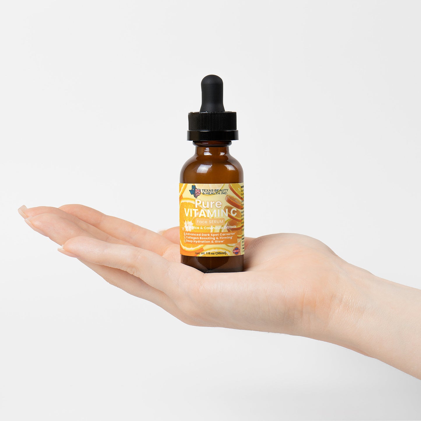 Texas Beauty & Health Triple Vitamin C Serum with Ferulic Acid for Brightening & Dark Spots – 1 oz / 30ml