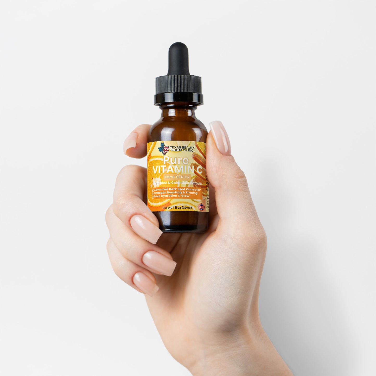 Texas Beauty & Health Triple Vitamin C Serum with Ferulic Acid for Brightening & Dark Spots – 1 oz / 30ml