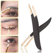 1Pc Professional Stainless Steel Hair Removal Eye Brow Eyebrow Tweezers Clip Gold Women Beauty Makeup Tool