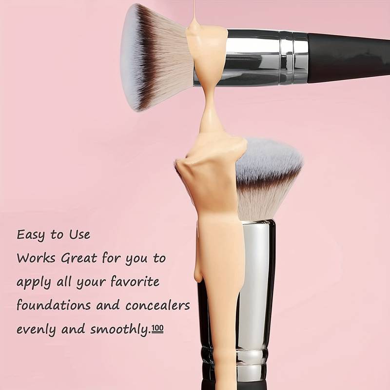 Double Ended Foundation Brush for Flawless Makeup Application | Perfect for Liquid, Cream, & Powder | Ideal for Concealer and Blending