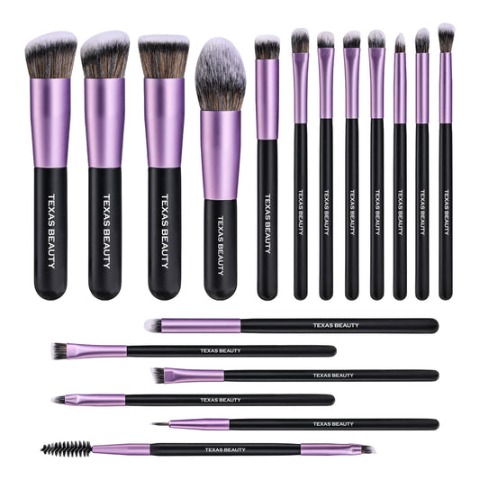 Makeup Brush Set 18 PCS | Black Purple Color Brush Set