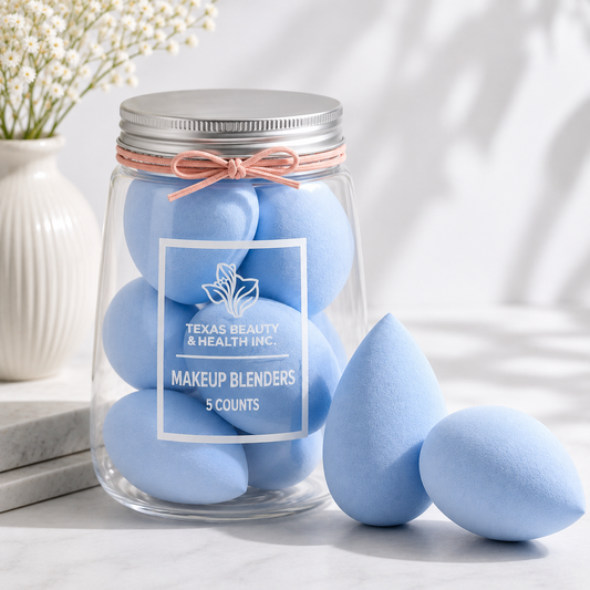 Texas Beauty & Health Makeup Sponges, Foundation Blending, Blue