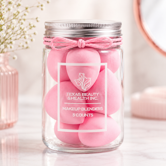 Texas Beauty & Health Makeup Sponges, Foundation Blending, Hot-Pink