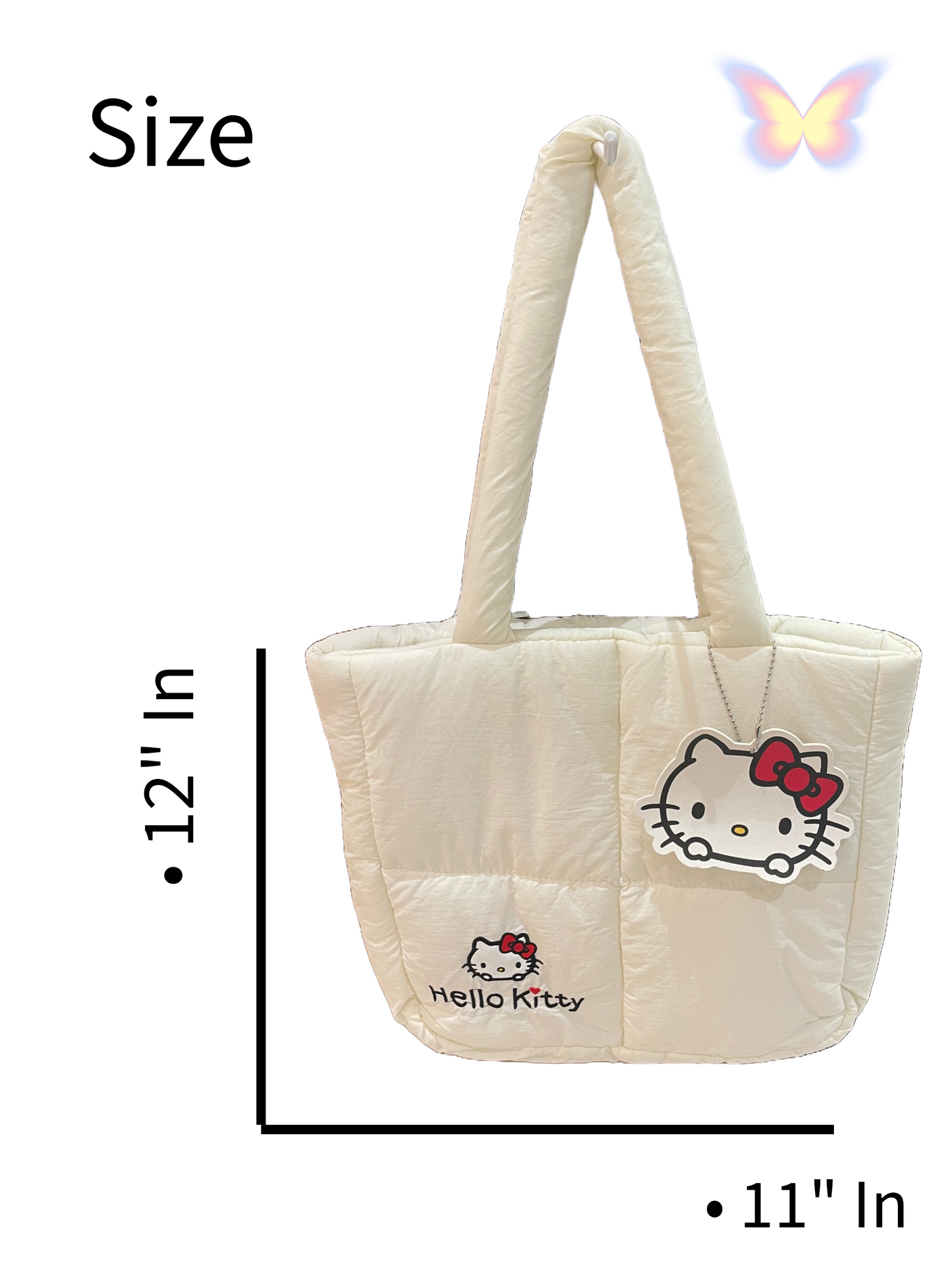 White Hello Kitty Shoulder Purse | Pink My Melody Shoulder Purse with Character Charm