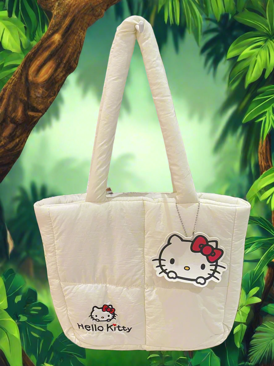 White Hello Kitty Shoulder Purse | Pink My Melody Shoulder Purse with Character Charm