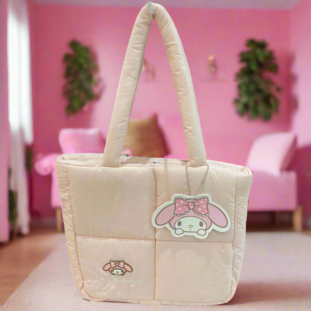 White Hello Kitty Shoulder Purse | Pink My Melody Shoulder Purse with Character Charm