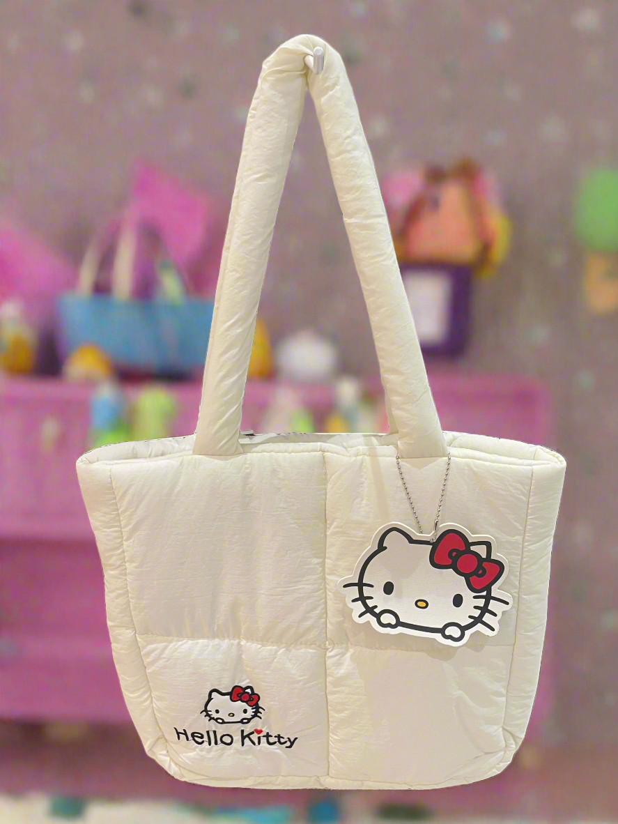 White Hello Kitty Shoulder Purse | Pink My Melody Shoulder Purse with Character Charm