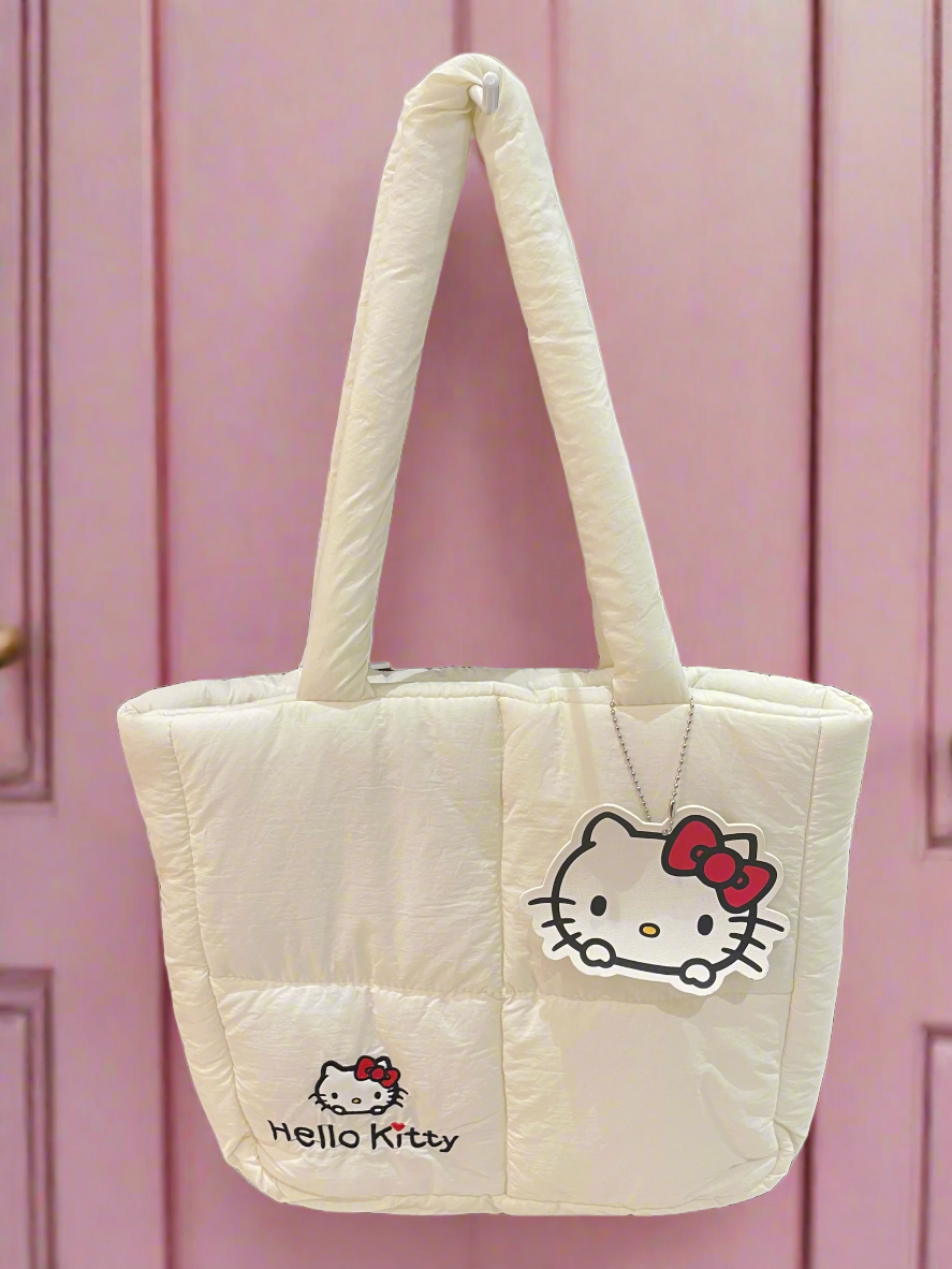 White Hello Kitty Shoulder Purse | Pink My Melody Shoulder Purse with Character Charm