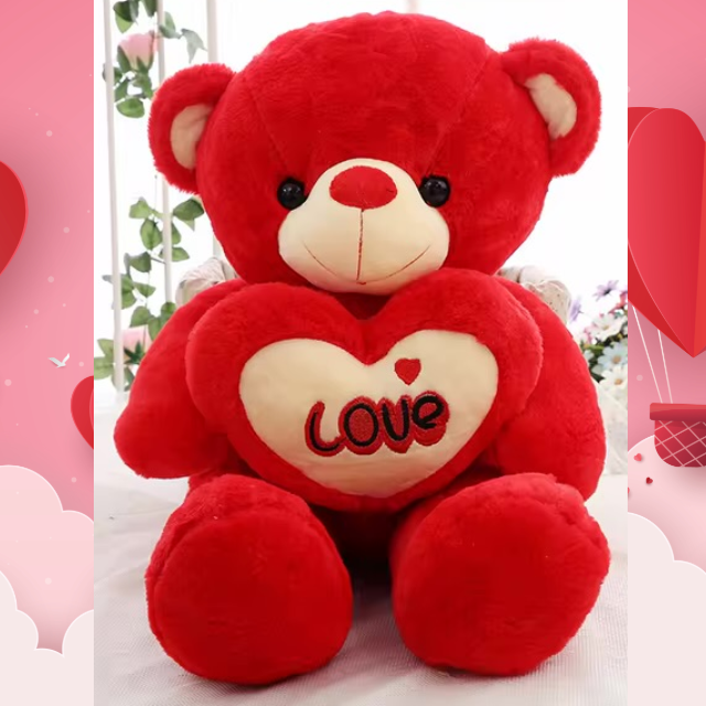 Red Bear Plush Toy Super Soft 48” Plush Bear Birthday Gift Valentine Gift Teddy Bear Pillow for Girlfriend