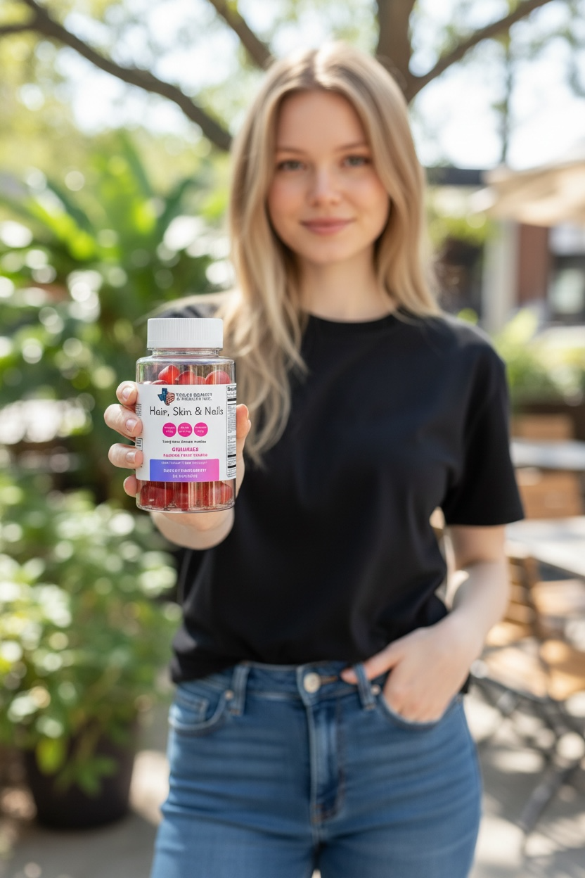 Hair, Skin & Nails Gummies with Collagen & Biotin – Beauty Support for Women