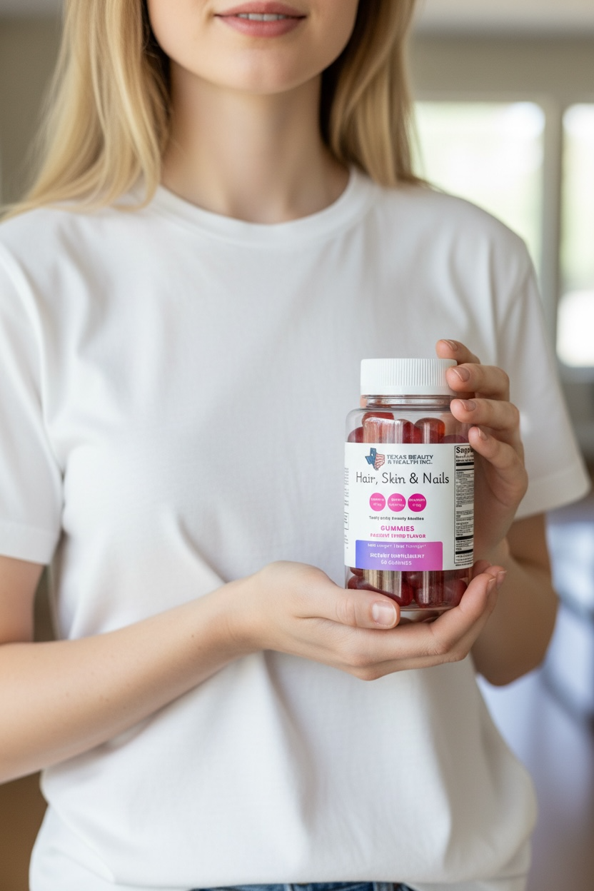 Hair, Skin & Nails Gummies with Collagen & Biotin – Beauty Support for Women