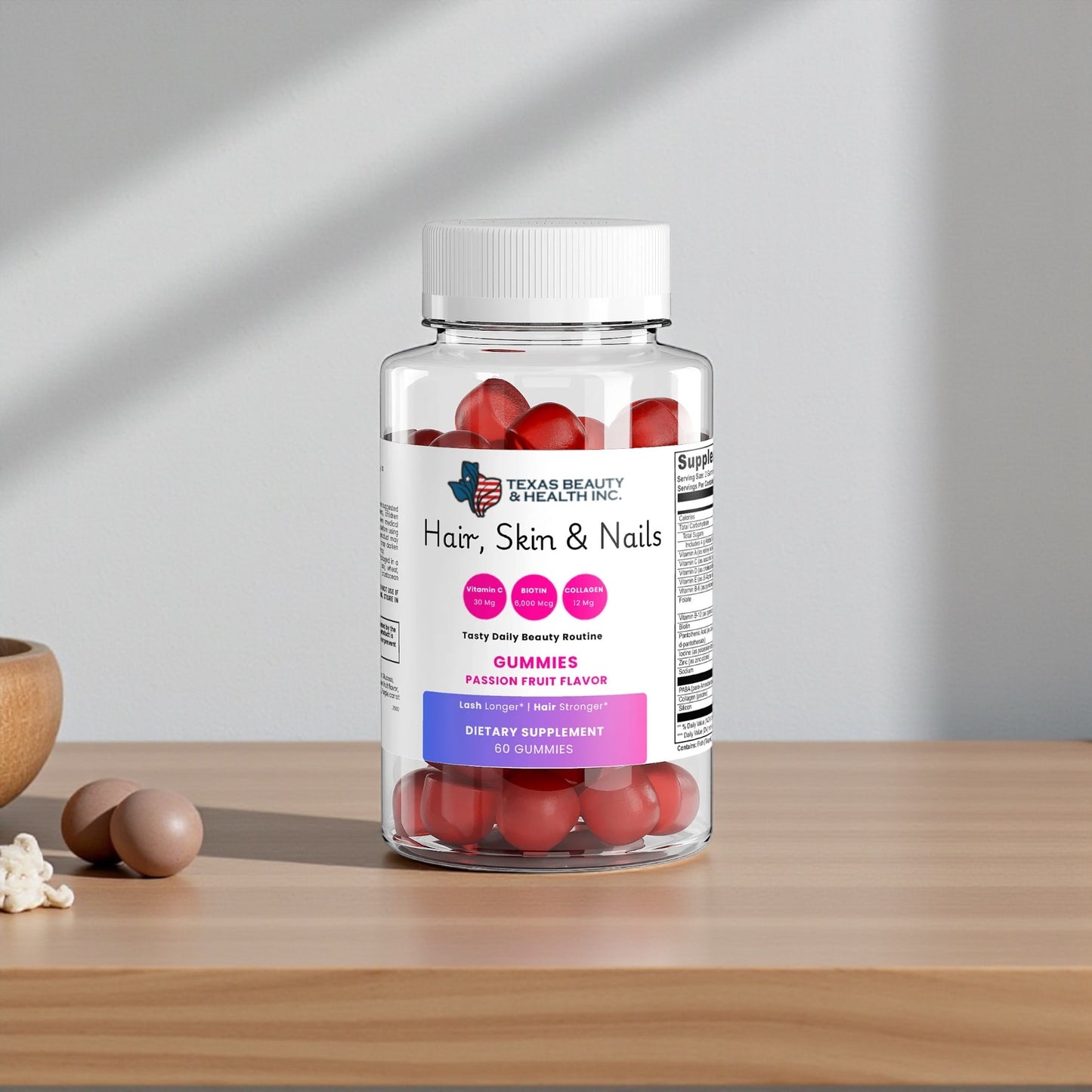 Hair, Skin & Nails Gummies with Collagen & Biotin – Beauty Support for Women