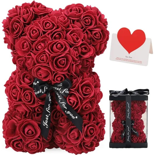 Teddy Rose Bear Artificial Flowers Rose Bear For Women Valentines Wedding Flowers Rose Bear Gift