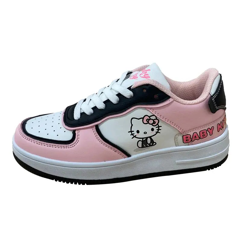 Hello Kitty Kawaii Anime Girly Heart Sanrio Female Sneakers Cute Kt Cat Cartoon Board Shoes Lovely Fashion Toys for Girls