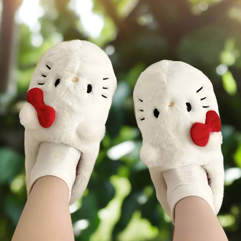 Sanrio | Kawaii | Hello Kitty | HK Women Girls Home Slippers | HK Outdoor Slippers | New Sweet Girl Heart | Non-Slip HK Slippers | Indoor Cotton Fashion | Birthday Gifts for Girls | Christmas Gifts for Women