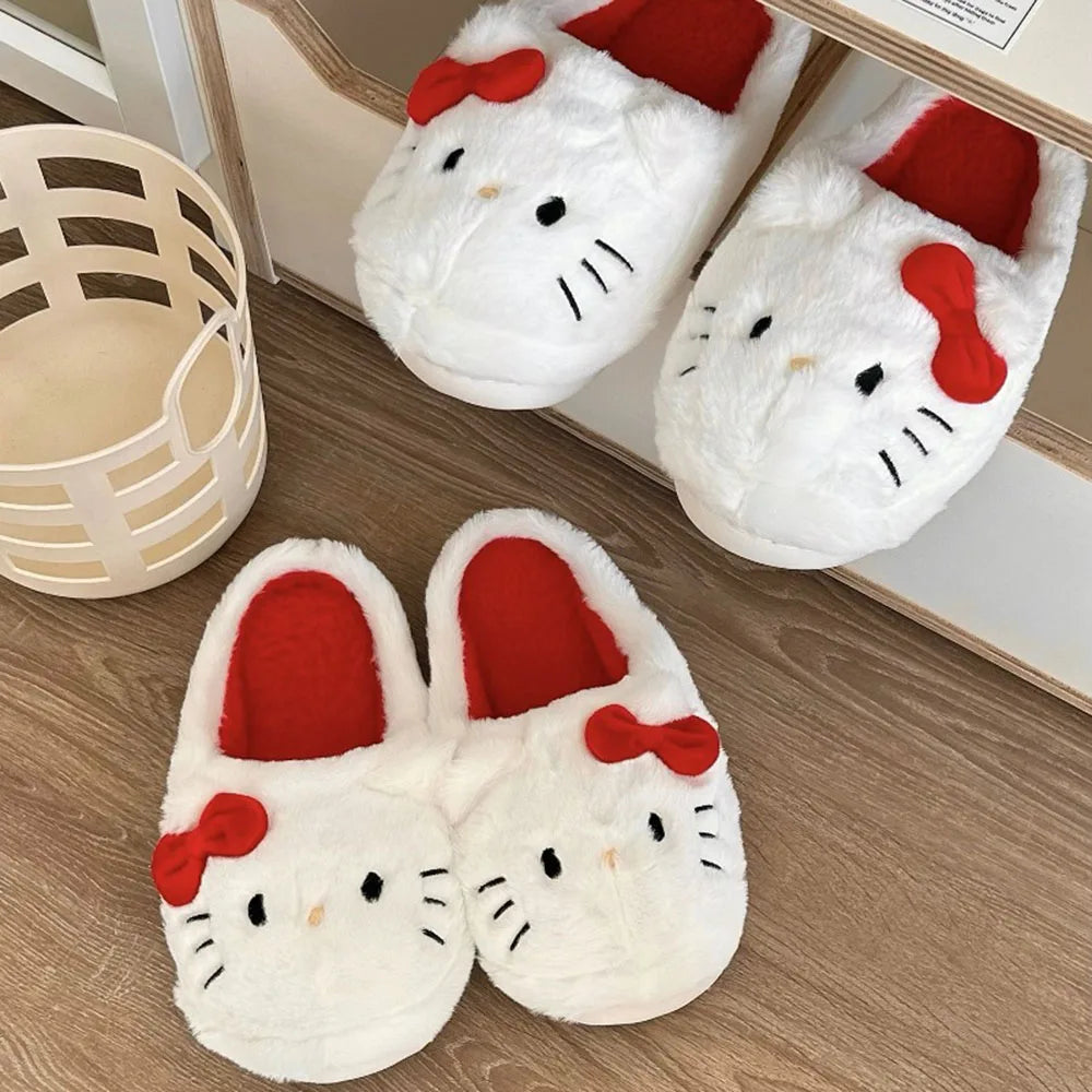 Sanrio | Kawaii | Hello Kitty | HK Women Girls Home Slippers | HK Outdoor Slippers | New Sweet Girl Heart | Non-Slip HK Slippers | Indoor Cotton Fashion | Birthday Gifts for Girls | Christmas Gifts for Women