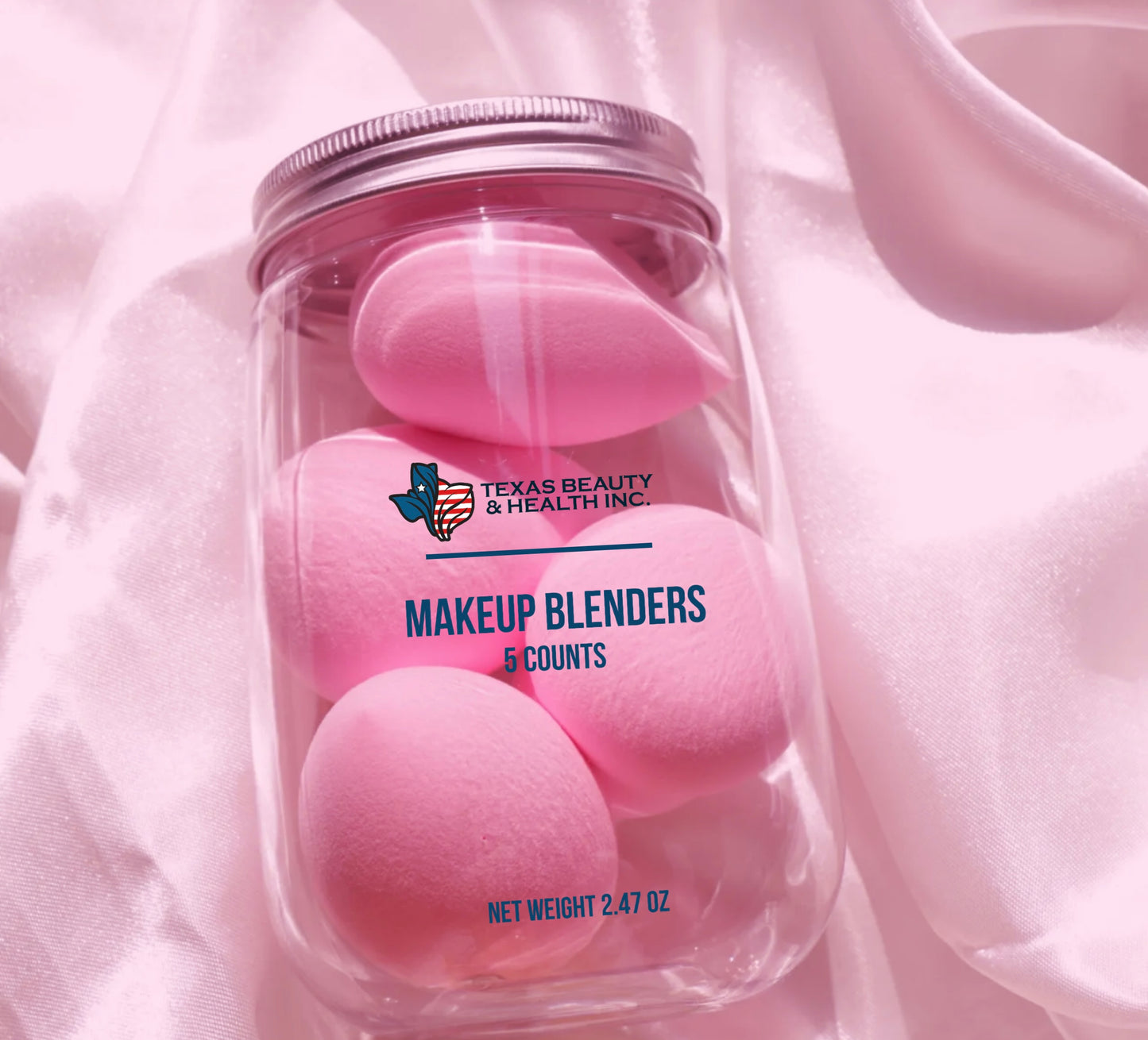 Texas Beauty & Health Makeup Sponges, Foundation Blending, Hot-Pink